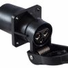 Enchufe eléctrico Hembra de 3 clavijas para tractor con soporte